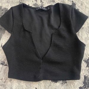 Black Motel Rocks Crop Top